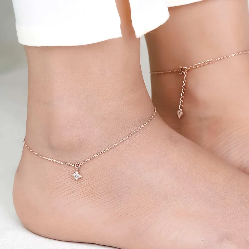 fashionable bracelet for women-Rose Gold Dusk Till Dawn Anklet