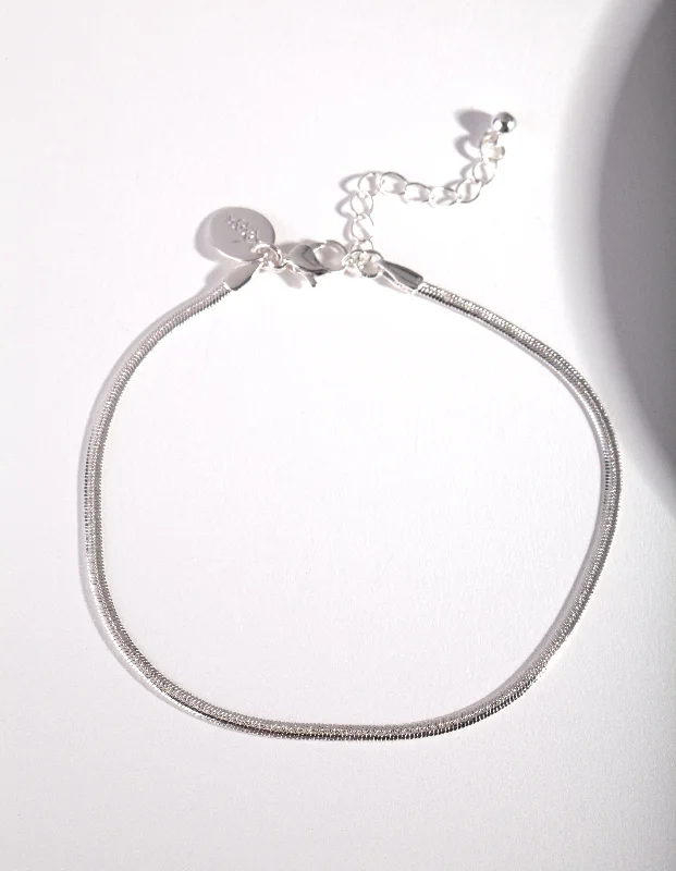 chain anklet for women-Silver Anklet