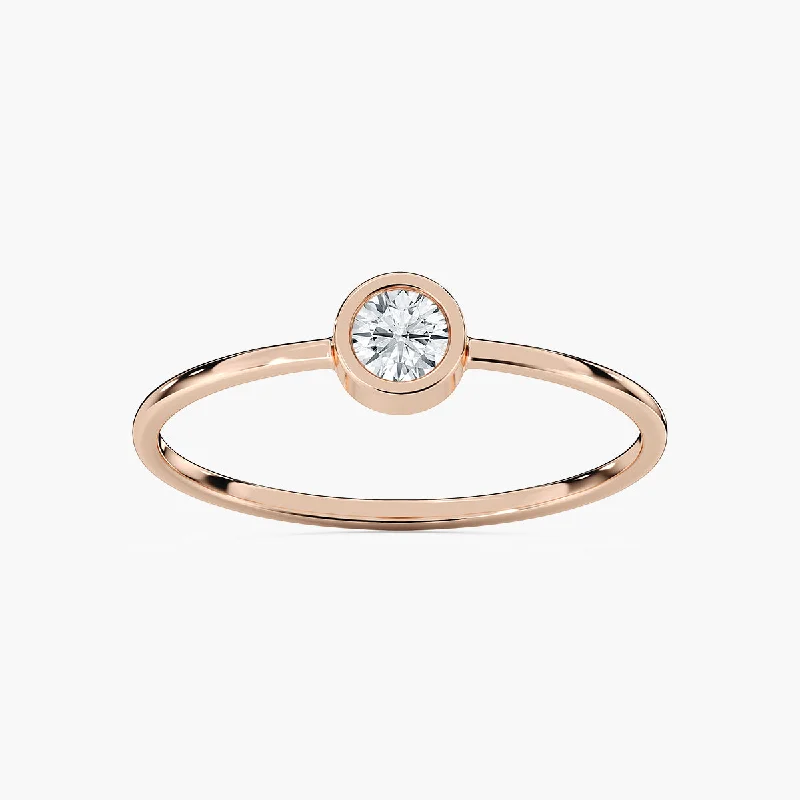 custom-made engagement rings for women-Glow Bezel Stackable Band