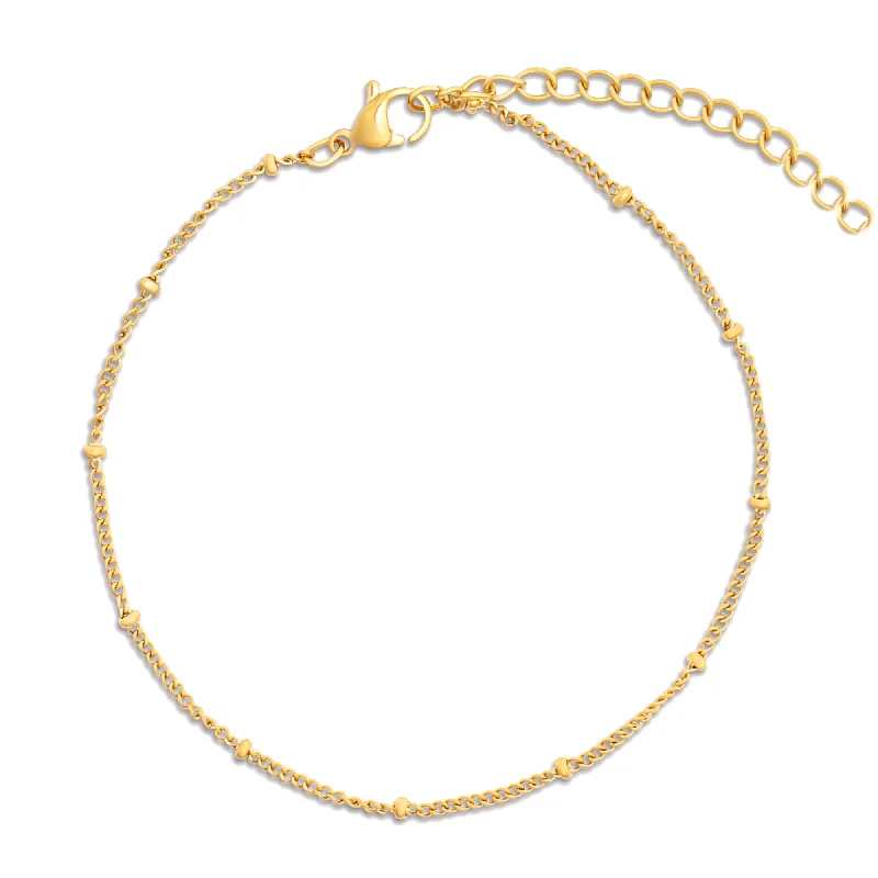 dainty bracelet for women-Helsa Dainty Beaded Chain Anklet