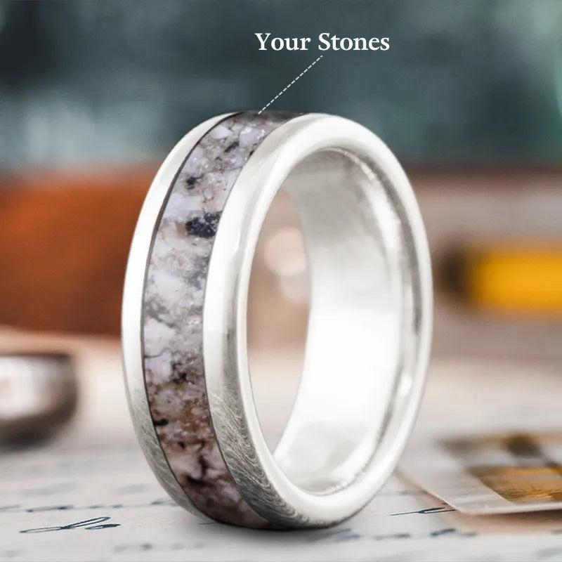 wedding ring set for women-Custom Design - Single Inlay Ring Yfwq5UCPI-s-1A8ek9DNr8a8