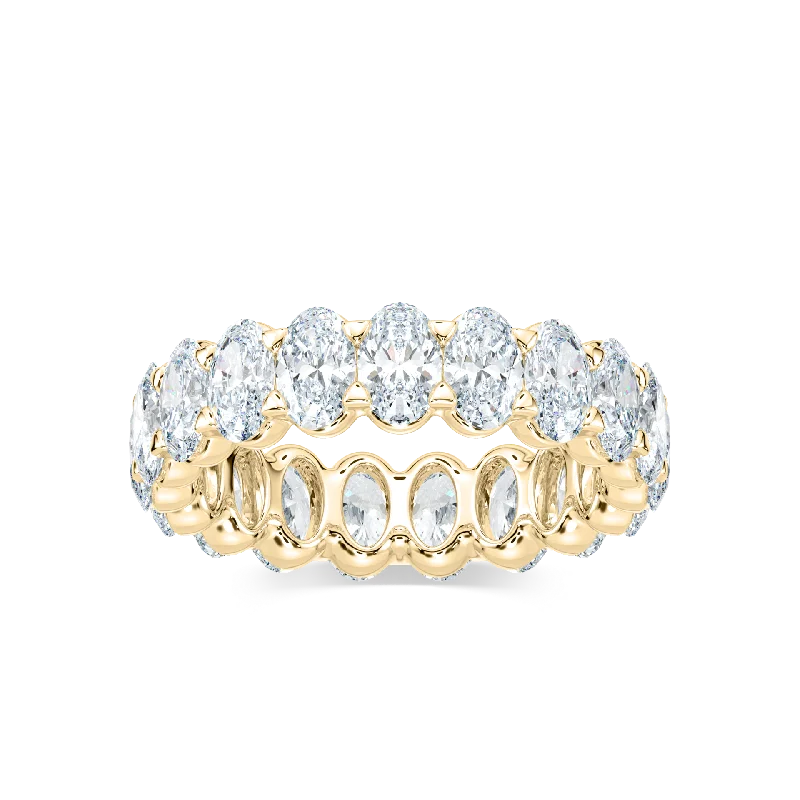 custom engagement rings for women-Oval Eternity Band