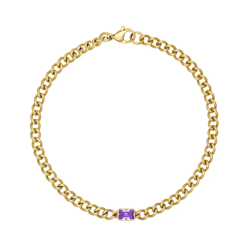 adjustable anklet for women-Dione Anklet - Purple