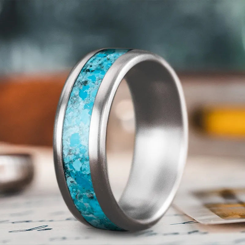 wedding ring band for women-Custom Design - Single Inlay Ring FLLHdMiXJXegJE8SFIHHJlzp