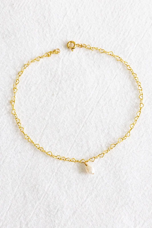 friendship anklet for women-Freshwater Pearl Beloved Anklet