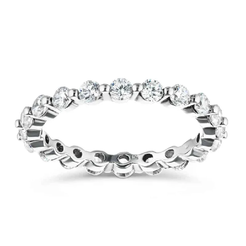 two-stone engagement rings for women-Flux Eternity Band