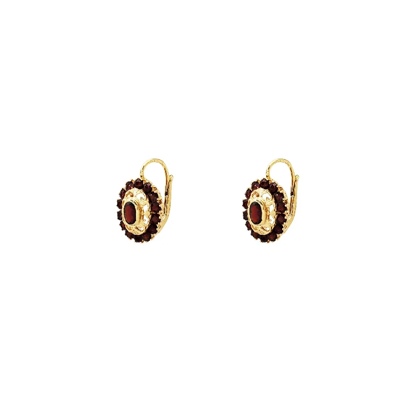 hoop earrings for women-Oval Huggie CZ Earrings (18K)