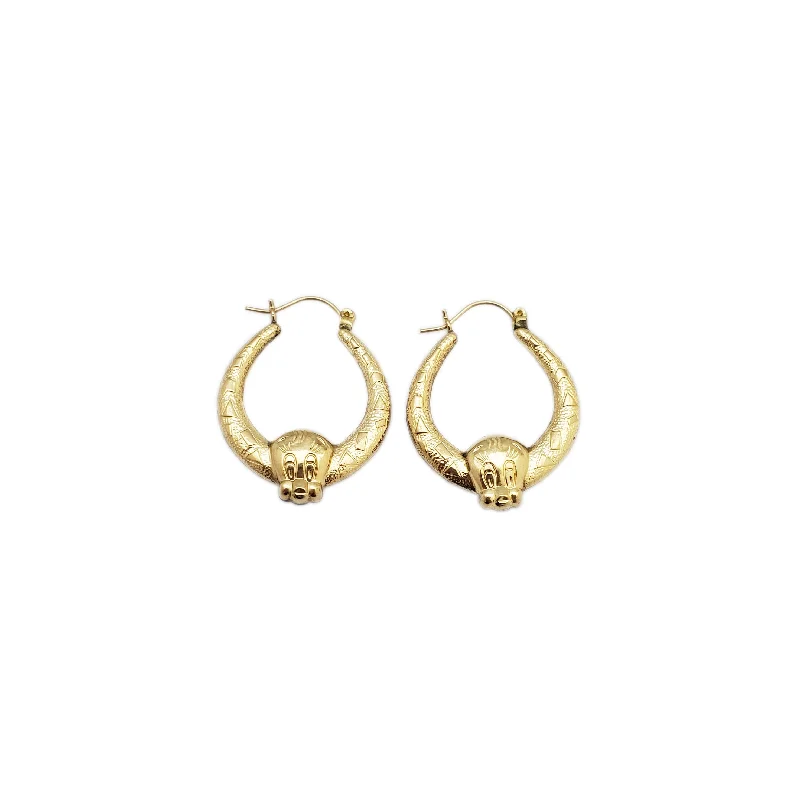 zirconia earrings for women-Tweety Bird Hoop Earrings (10K)