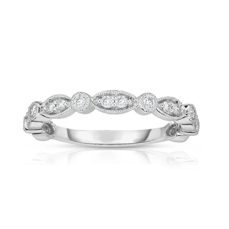 affordable engagement rings for women-14KW .10CTTW Diamond Stackable Band