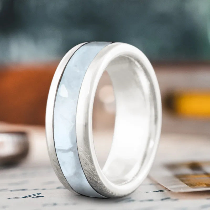 high-end ring for women-Custom Design - Single Inlay Ring 1qw296Smk0lEIWyYLDOQtcDT