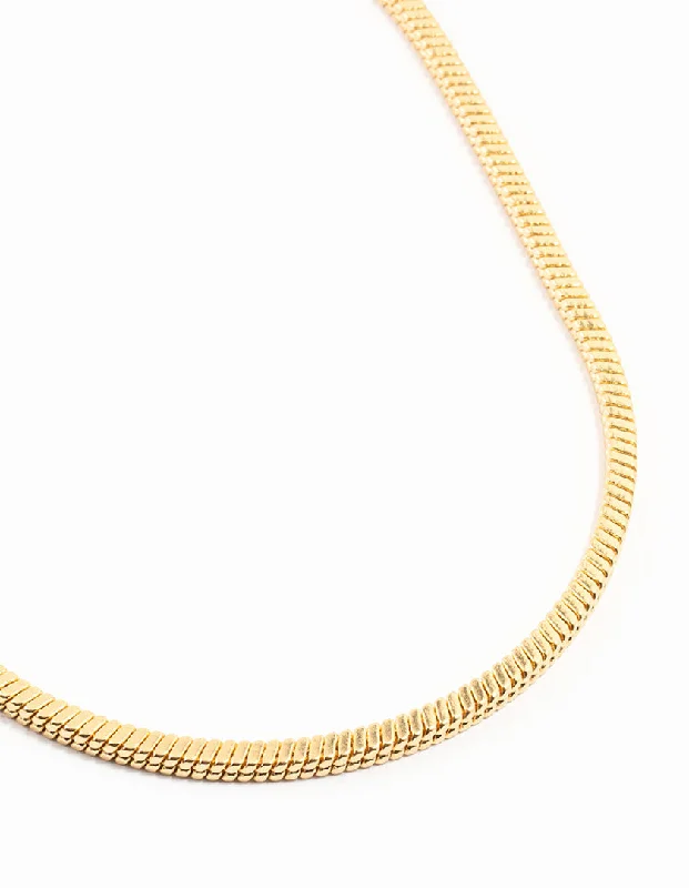 minimalist necklace for women-Gold Plated Heavy Square Chain Necklace