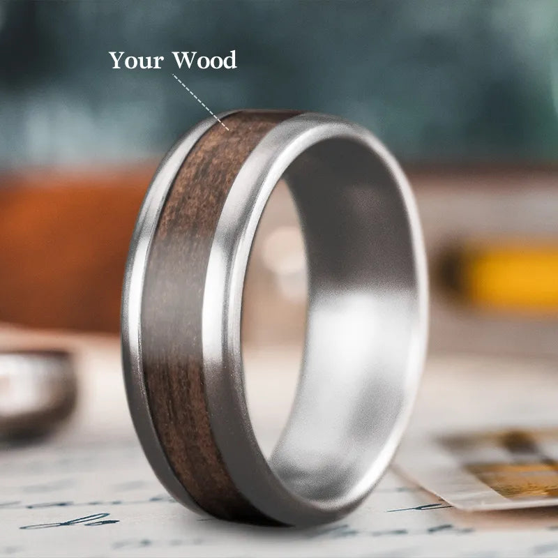 vintage ring for women-Custom Design - Single Inlay Ring UI8QeOF7USUa2hU39Iv5D0Dq