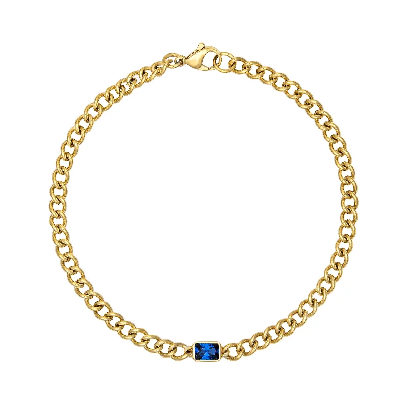 designer bracelet for women-Dione Anklet - Blue