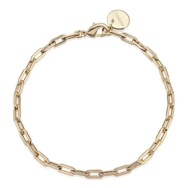 statement gold bracelet for women-Medium Link Chain Anklet