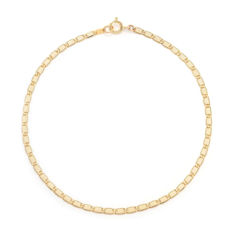 woven bracelet for women-Nostalgia Spark Anklet | 14k Gold