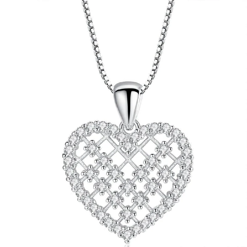 unique necklace for women-Crystal Heart Necklace