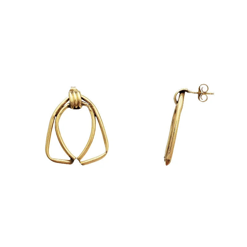 gold chandelier earrings for women-Yellow Gold Earring (14K)