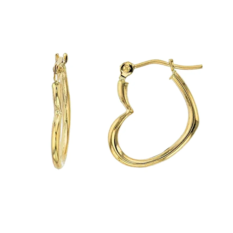 diamond earrings for women-Sideways Heart Shaped Earrings (14K)