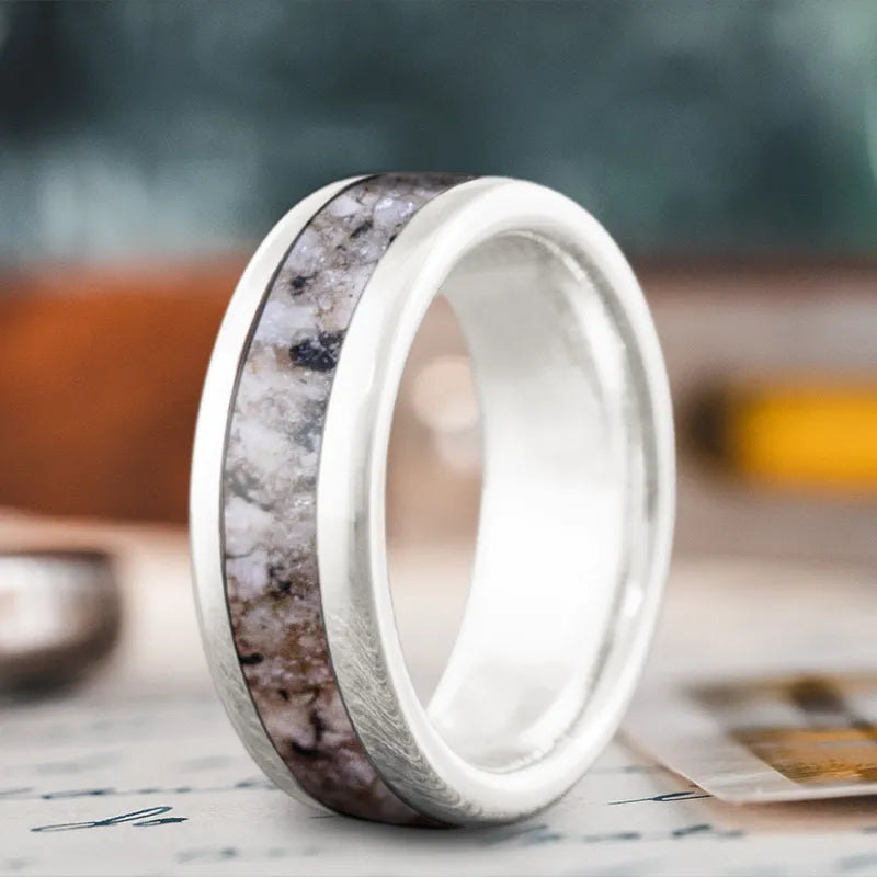 wedding ring band for women-Custom Design - Single Inlay Ring anrt5V8eIPwvhzDS1bM4QuJh