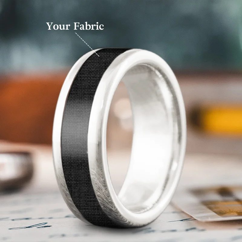 sterling silver ring for women-Custom Design - Single Inlay Ring Pau6jZNwaa_uTpM5UZF6uDvE