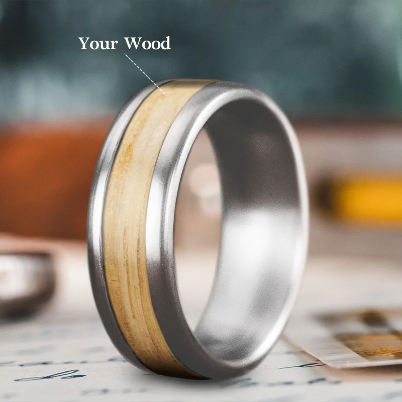 stacking rings for women-Custom Design - Single Inlay Ring Q4H69rkqVGt3E2KV-kCjevgG