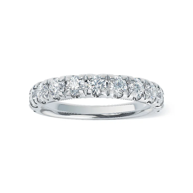 double halo engagement rings for women-Lab Grown Diamond Band