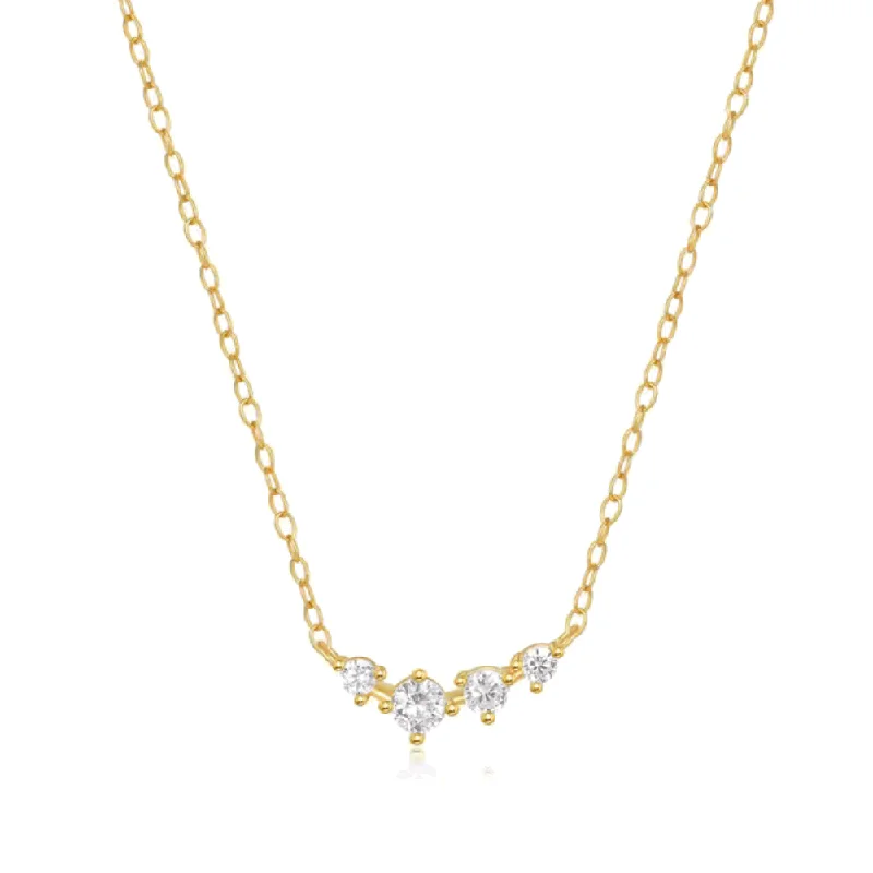 classic gold necklace for women-Celestial Elegance Necklace