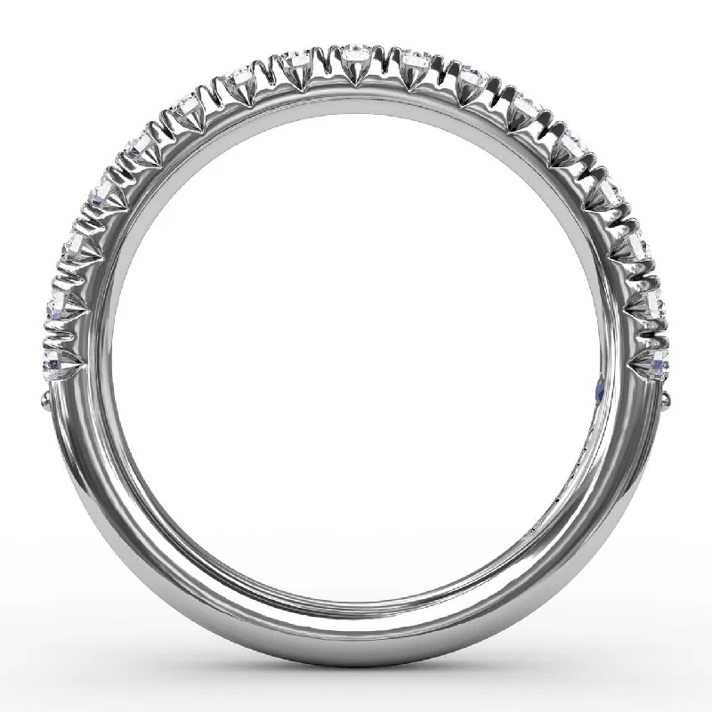 art deco engagement rings for women-Modern Pave Anniversary Band