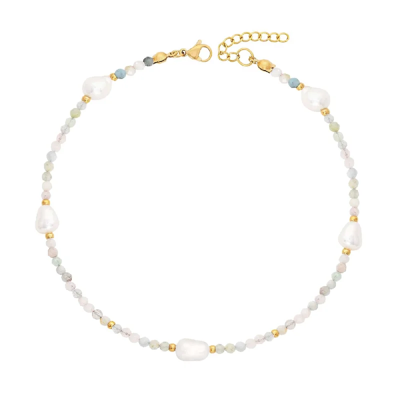 beach anklet for women-Rosie Pearl Anklet