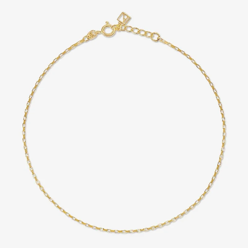 chunky gold bracelet for women-Axon baby box chain anklet