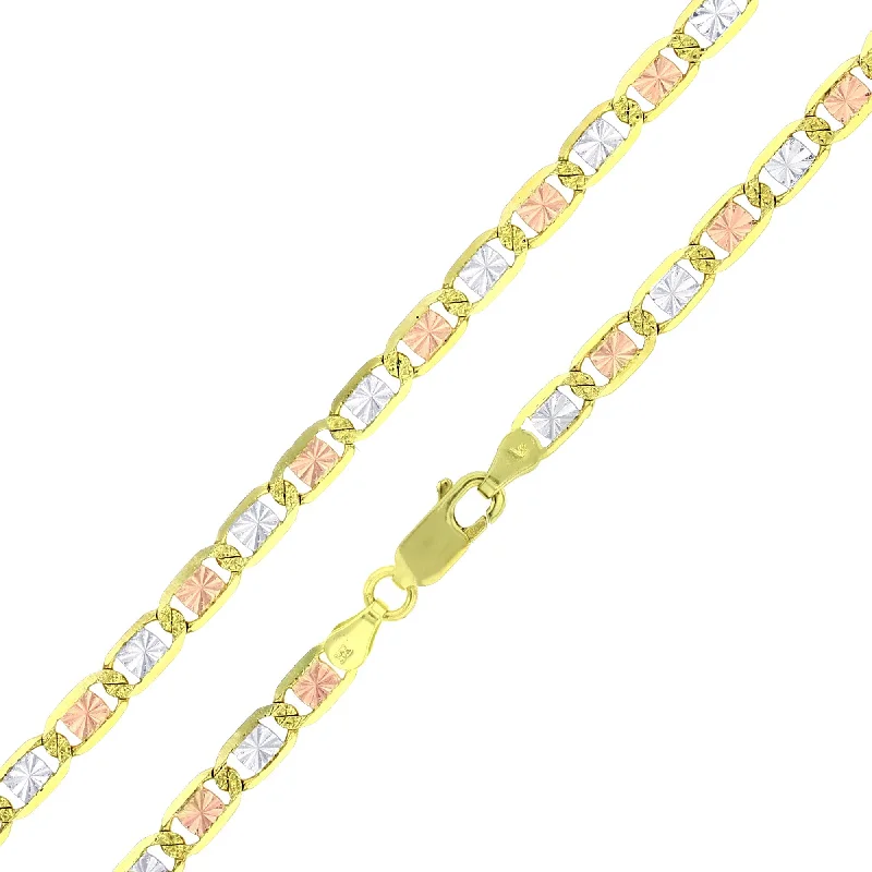 stretch bracelet for women-Tricolor DC Valentino Anklet (14K)