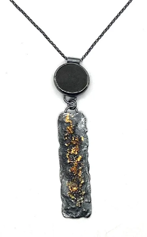 handmade necklace for women-Rock and Bark pendant