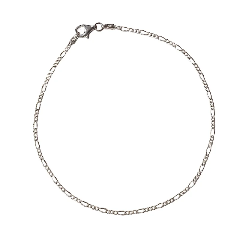 friendship anklet for women-Figaro Thin Chain Link Anklet