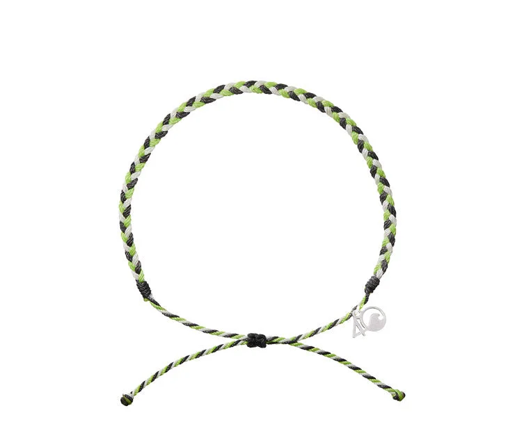 friendship bracelet for women-Braided Anklet in Electric Green