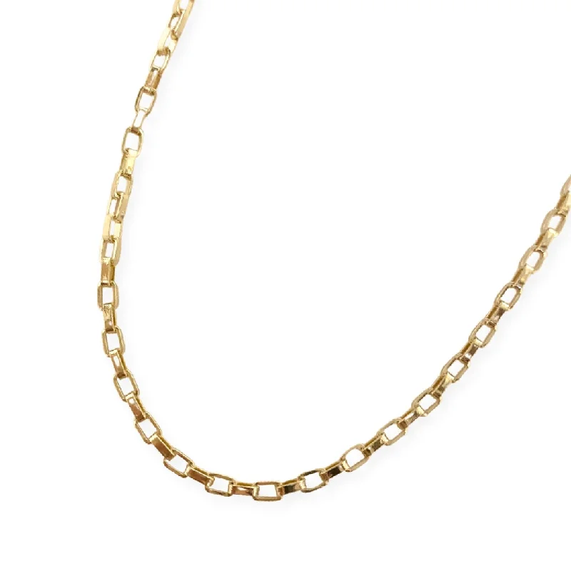 elegant bangle bracelet for women-18K Gold Filled Box Chain Anklet