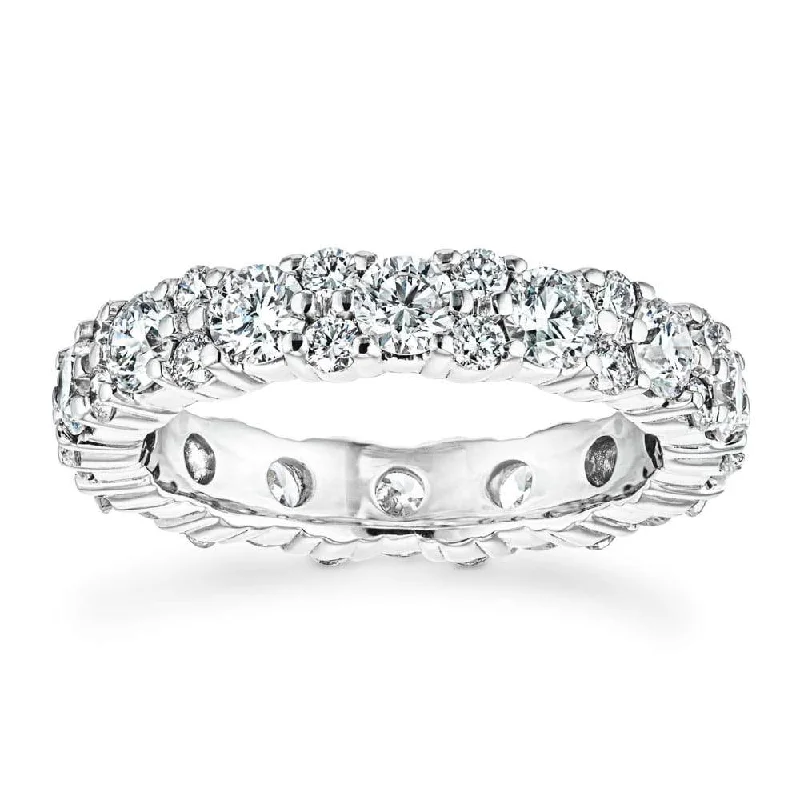 unique diamond engagement rings for women-Cluster Eternity Band