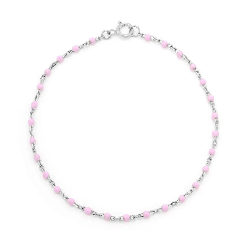 gold anklet for women-Candy Chain Anklet | Lilac & Silver