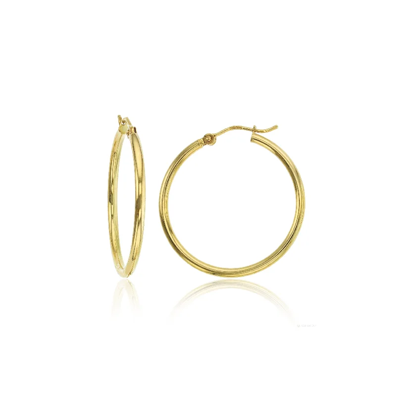 fashion earrings for women-Plain Hoop Earrings