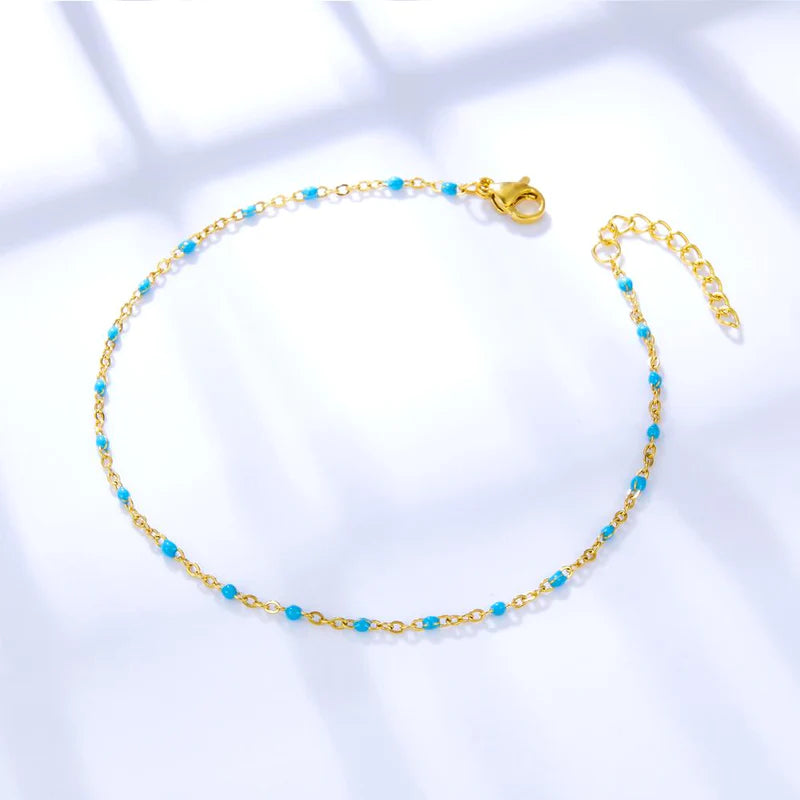 beautiful anklet for women-Ocean's Touch Anklet